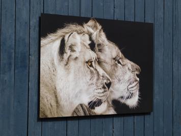Painting Lion and Lioness - 90 x 60 cm 