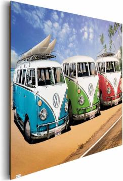 Gemälde Volkswagen Wohnmobil - Strand - 90 x 60 cm