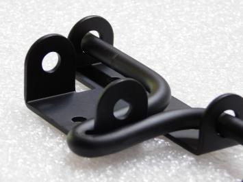Slide lock with padlock hole - Black - Metal