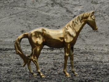 Sculpture horse - gold - alu