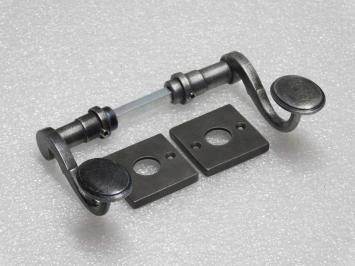 Türgriff-Set Hamilton mit Griffrosetten – verzinktes Gusseisen