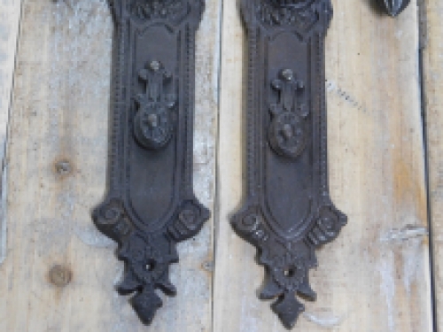 Top door finishes by this antique style brown door hardware room door retro fitting Handles set long plate with ebony handles to the handles...: LAST!!!