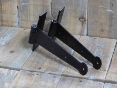 Set of Wrought Iron Hinges - Matt Black