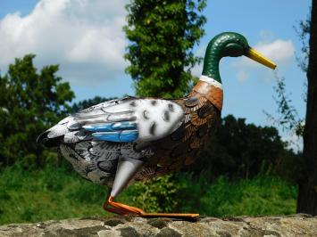 Set of 2 Ducks - Metal - Colourful Decoration