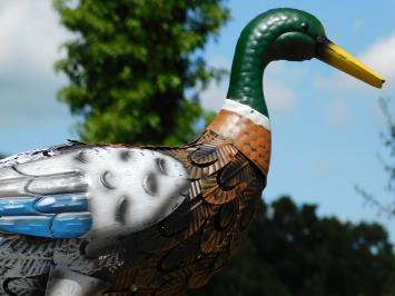 Set of 2 Ducks - Metal - Colourful Decoration