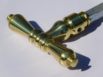 Set Klinken T-Model - Glanzend Messing - Klassiek