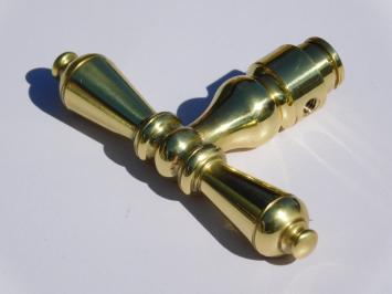 Set Klinken T-Model - Glanzend Messing - Klassiek