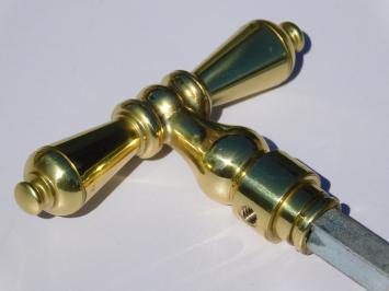 Set Klinken T-Model - Glanzend Messing - Klassiek