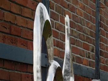 Set of Abstract Sculptures - 130 cm - Silver-coloured - Aluminium with marble base - Sturdy