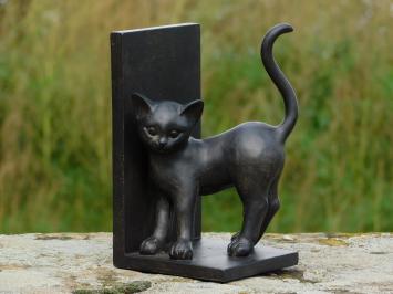 Buchstützen mit Katzen - Schwarz Braun - von Polystone and Holz