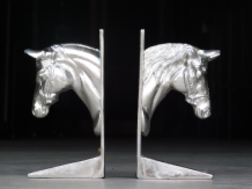 Set of 2 - bookend Horse - alu nickel