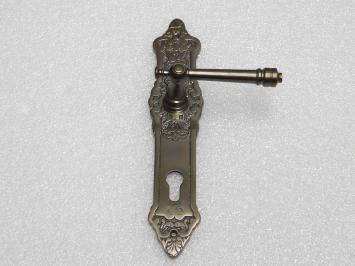 Montel Door Hardware Set – Handles + Plates PZ 92 – Dark Patinated Brass