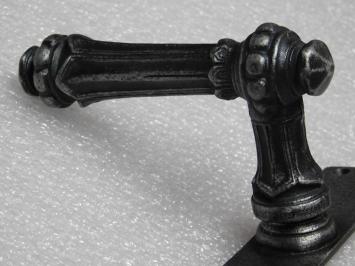 Set Deurbeslag - Klinken Oxford + Deurplaten Blanco BB 72 - Gietijzer Verzinkt