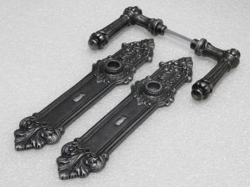 Türbeschlagset – Oxford-Türgriffe + Heritage BB 72-Türplatten – Gusseisen, verzinkt