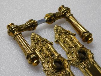 Türbeschlagset Messing – 2 Türgriffe + 2 Türschilder PC 92