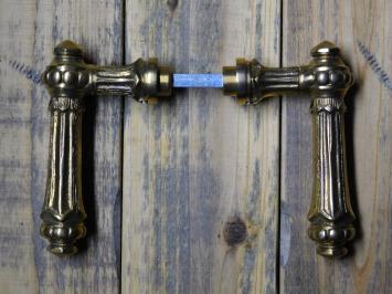 Türbeschlagset Messing – 2 Türgriffe + 2 Türschilder PC 92