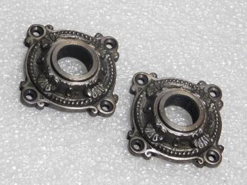 Montreux Türgriffset mit Rosetten – Dunkel patiniertes Messing