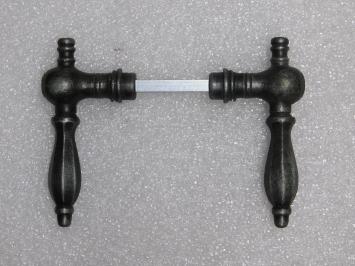 Set of Kensington Door Handles - Cast Iron Galvanised