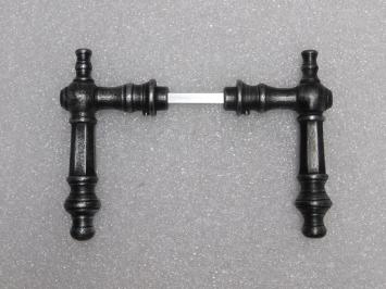 Set Deurklinken Victoria - Gietijzer Verzinkt