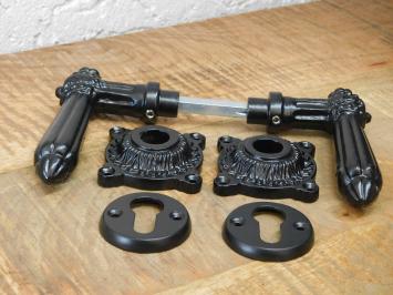 Set of door hardware PZ - black - iron