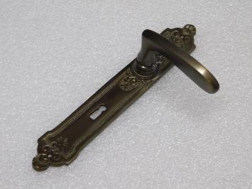 Nosta Door Hardware Set – Handles + Long Door Plates BB 72 – Antique Brass