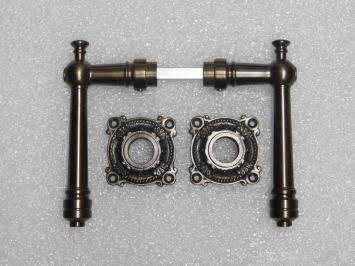 Set Deurklinken Montel met Klinkrozetten - Donker Gepatineerd Messing