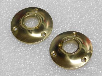 Set of Round Latch Rosettes – Ø 5 cm – Brass