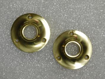 Set of Round Latch Rosettes – Ø 5 cm – Brass