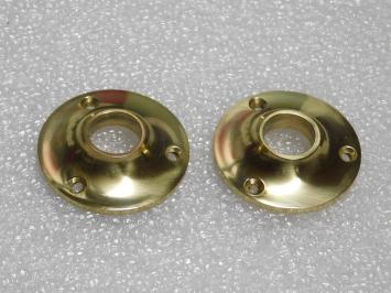 Set of Round Latch Rosettes – Ø 5 cm – Brass
