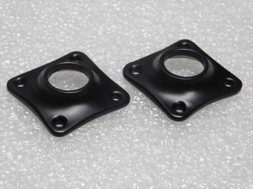 Set van 2 Klinkrozetten Klaver – 4 x 4 cm – Zwart