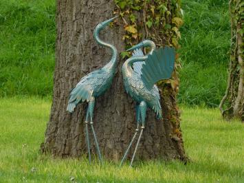 Set of beutiful Herons - Turquoise with Gold - Metal