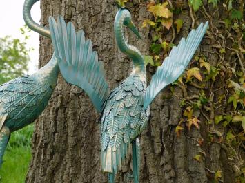 Set of beutiful Herons - Turquoise with Gold - Metal