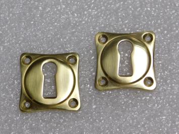 Set mit 2 Schlüsselrosetten BB Square – Messing