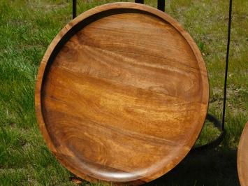 Set van 2 robuuste tafels - hout met zwart metalen onderstel