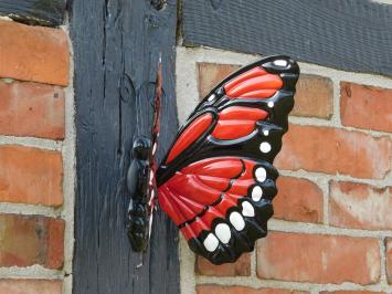 Set of 3 butterflies - full colour - metal - wall decoration