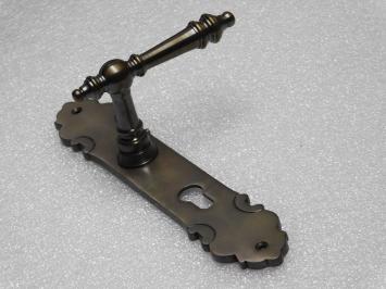 Set Deurklinken Montreux + Deurplaten PC 92 - Donker Gepatineerd Messing