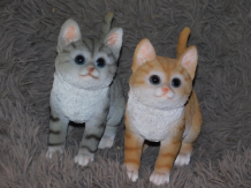 Set of 2 nice cats - polystone