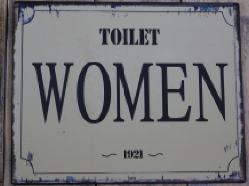 Set of signs for toilet doors - tin plate- Woman & Men