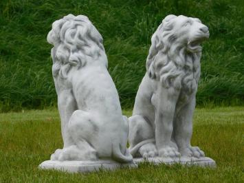 Set Sitting Lions - 53 cm - Stone