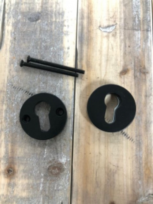Security rosette iron, cylinder lock door hardware, anti-burglary rosette, black