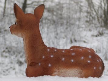 Liegender Sikahirsch - Polystone - frostbeständig