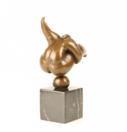 A bronze statue/sculpture of a dancing nude woman in modernist style