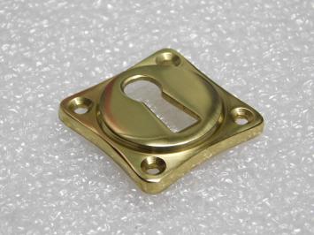 Schlüsselrosette BB - Quadratisch – Messing