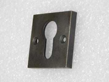 Square Cylinder Rosette – PC – Galvanized Cast Iron – Gray