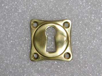 Schlüsselrosette BB - Quadratisch – Messing