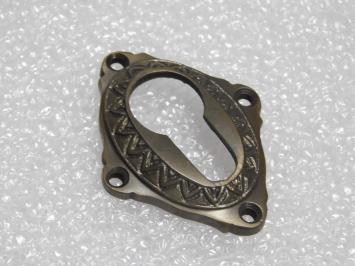 Classic PC Door Rosette - Dark Patinated Brass