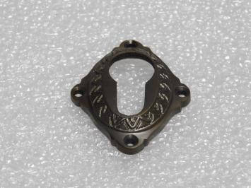 Classic PC Door Rosette - Dark Patinated Brass