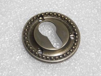 Schlossrosette PZ – Rund – Dunkel patiniertes Messing