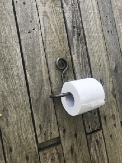 Toilet roll holder / toilet roll holder, beautifully hand-forged, robust appearance