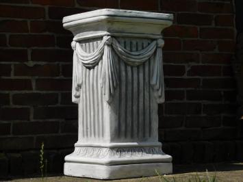 Pedestal with Drapery - 75 cm - Stone